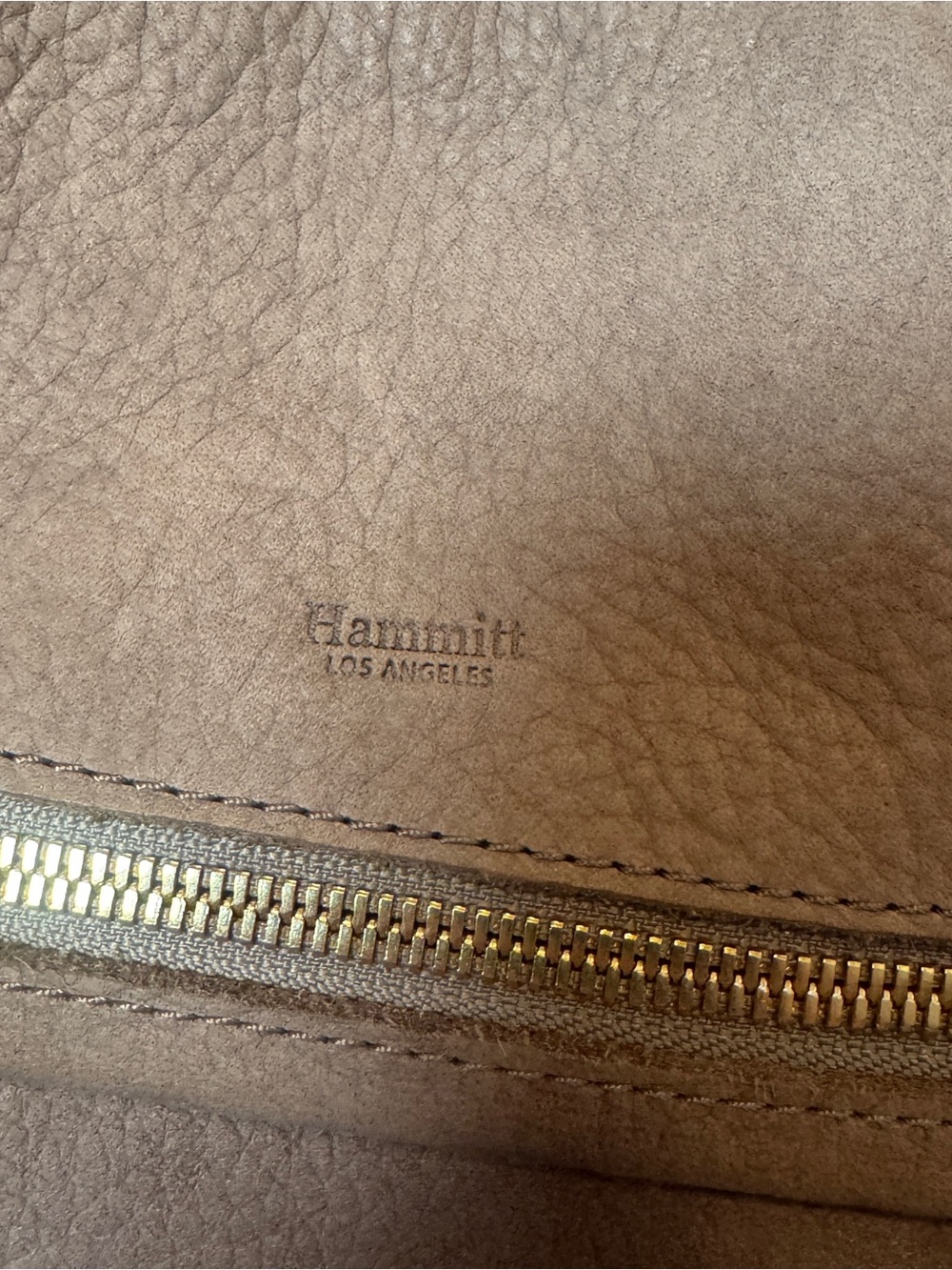 Hammitt VIP Medium Crossbody Bag Pewter Brushed Gold Leather Clutch Purse - Picture 4 of 13